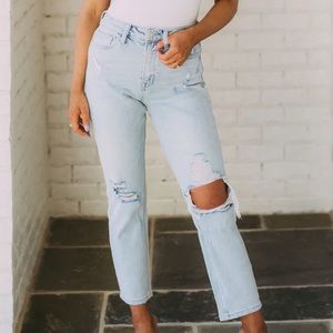 Hi-Rise Mom Jeans